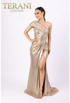 Formal Dresses Formal Prom Metallic Long Dress Gold