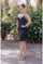 Cocktail Dresses Short Fitted Cocktail Beaded Dress Black