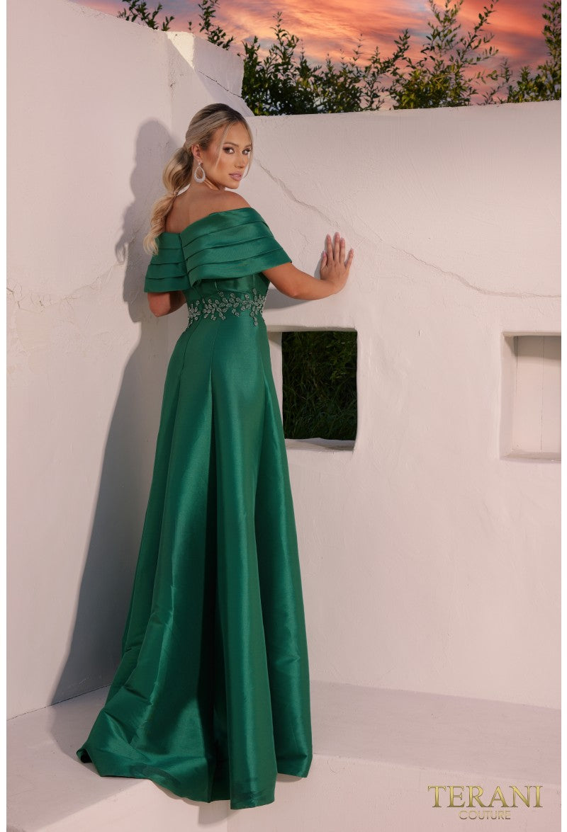 Formal Dresses Long Formal Pleated Ball Gown Emerald