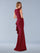 Formal Dresses Long Formal Ruffle Prom Dress Burgundy