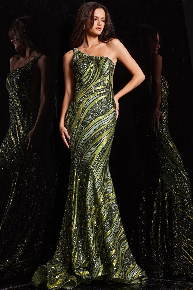 Prom Dresses Long Beaded Formal Mermaid Prom Dress Green