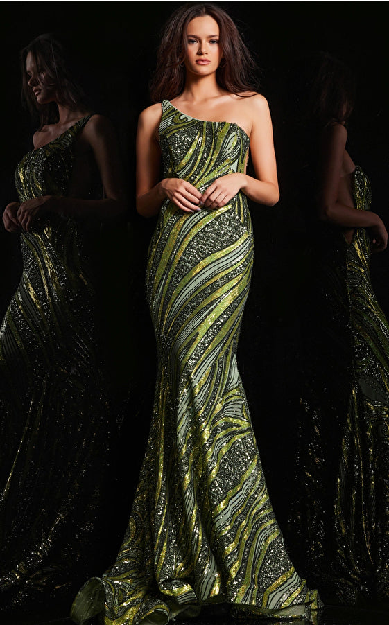 Prom Dresses Long Beaded Formal Mermaid Prom Dress Green