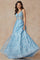 Prom Dresses Glitter Long Formal Prom Dress Ice Blue