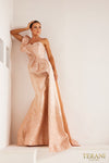 Formal Dresses Asymmetrical Long Evening Dress Blush Gold