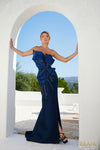 Formal Dresses Long Trumpet Evening Formal Dress Navy