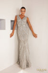 Formal Dresses Long Beaded Formal Evening Dress Silver Gunmetal