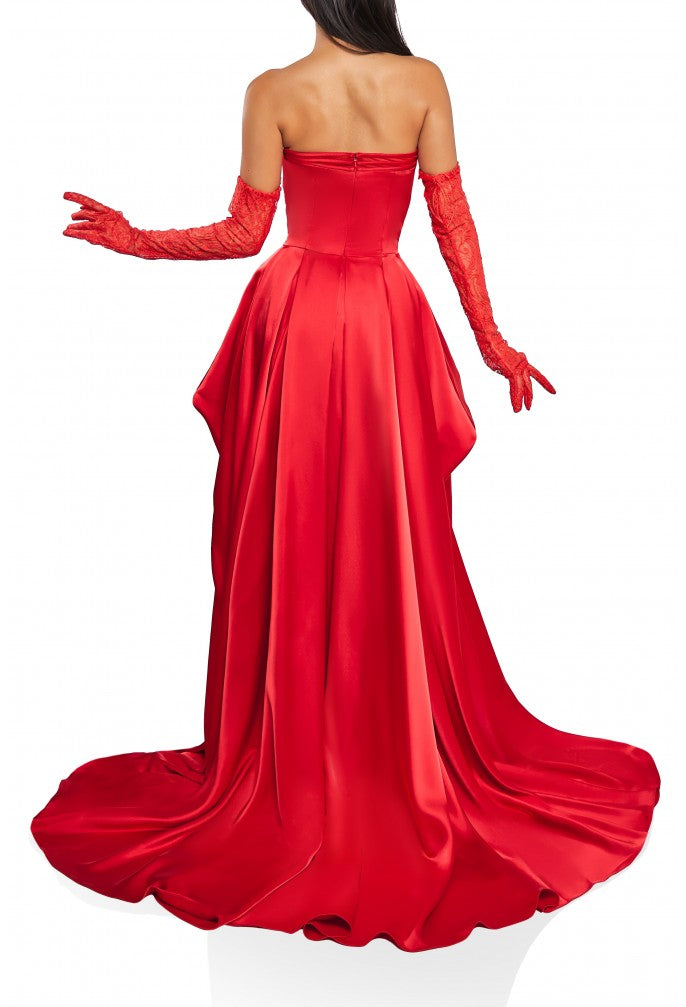 Prom Dresses Embroidered Long Prom Ballgown Red