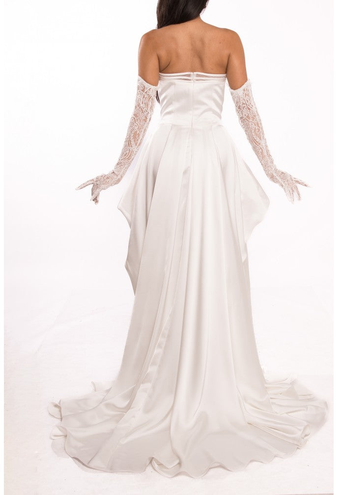 Prom Dresses Embroidered Long Prom Ballgown White