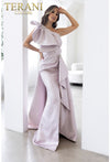 Formal Dresses Long Formal Ruffle Accent Evening Gown Rose Gold