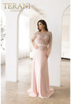 Mother of the Bride Dresses Embellished Long Formal Mother of the Bride Dress Blush