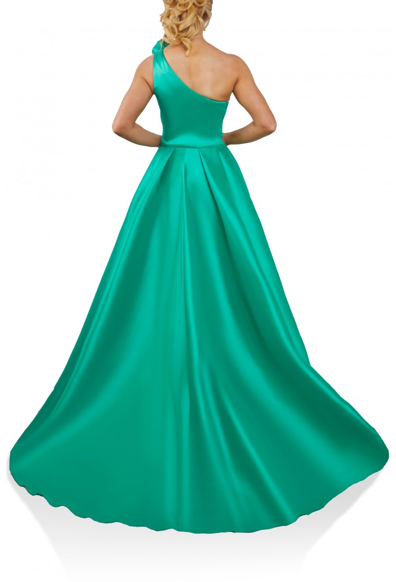 Formal Dresses Long Formal Overlay Skirt Dress Emerald