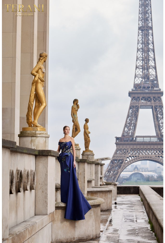 Prom Dresses A Line Ruffle Long Formal Prom Dress Blue