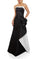 Formal Dresses Side Ruffle Long Formal Gown White Black