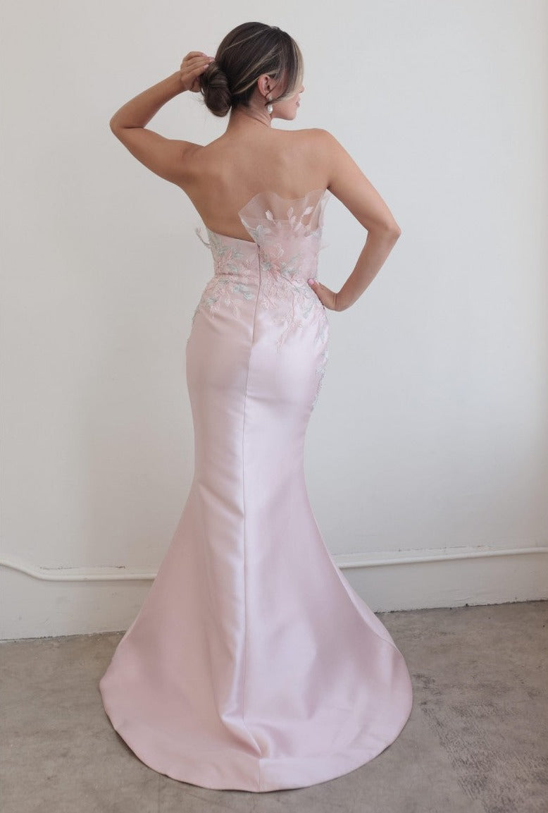 Formal Dresses Long Mermaid Fit Formal Gown Blush