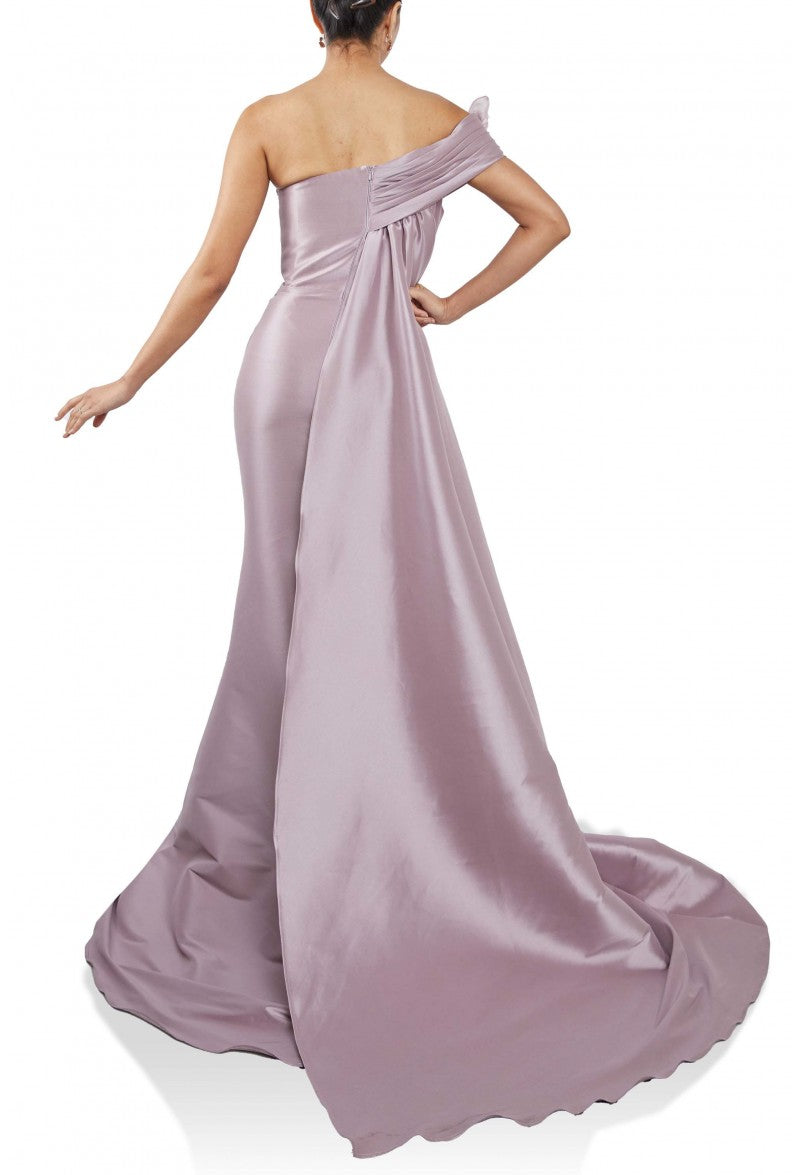 Formal Dresses Trumpet Overskirt Long Formal Dress Mauve