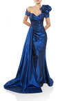 Formal Dresses Long Trail Formal Metallic Gown Sapphire