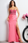 Prom Dresses Strapless Embellished Prom Dress Hot Pink