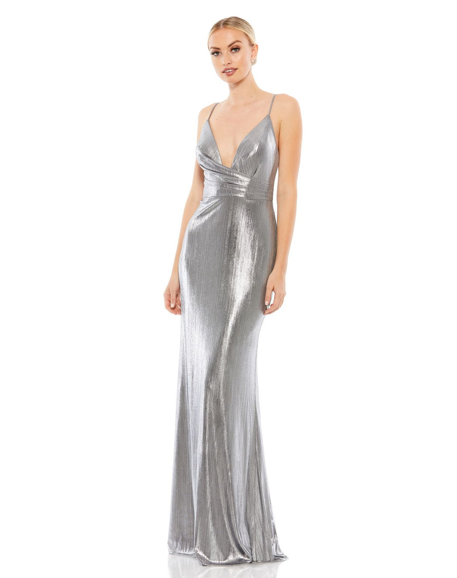 Prom Dresses Prom Long Formal Metallic Dress Silver