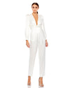 Jumpsuit Long Puff Sleeve Formal Jumpsuit White