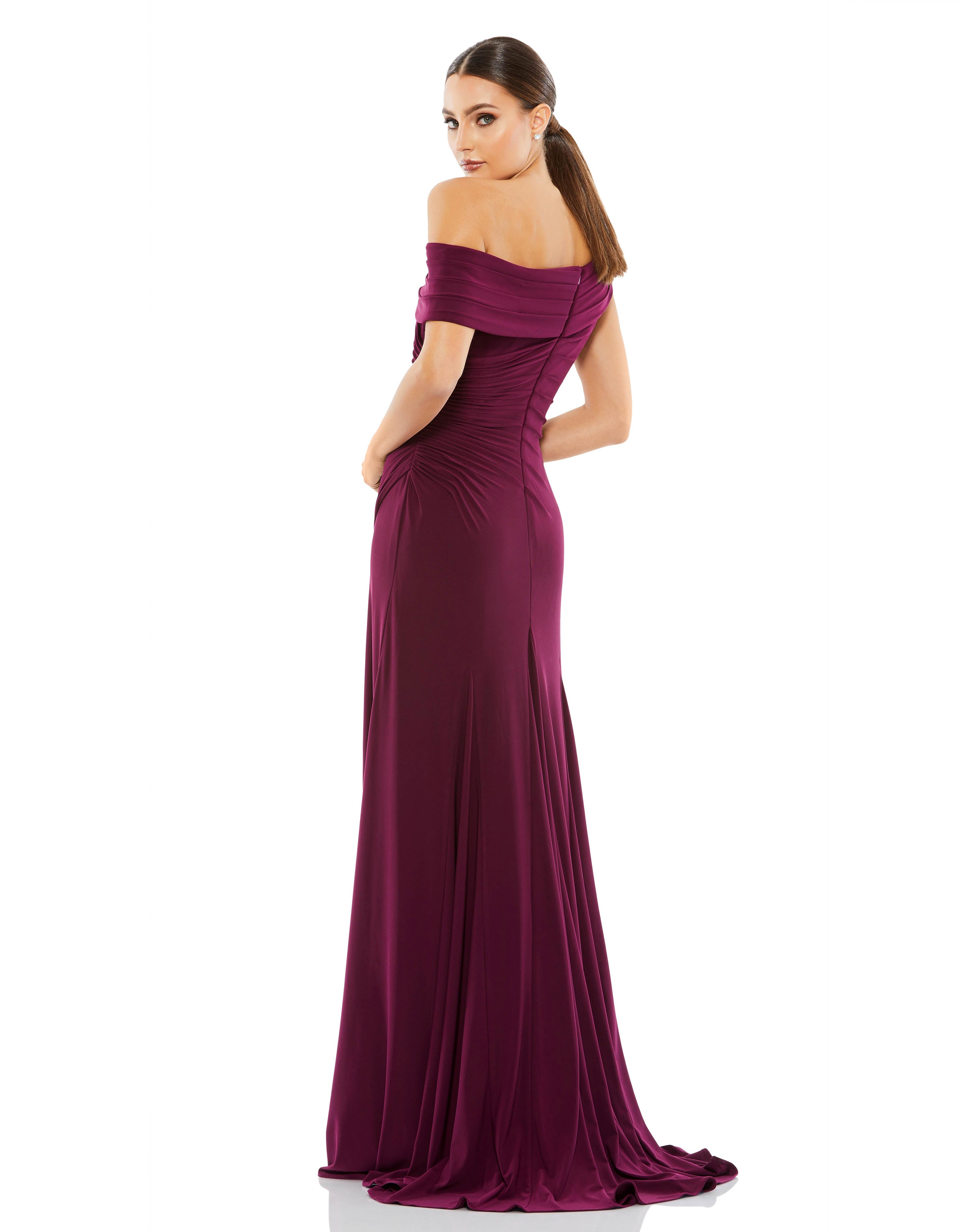 Long Eggplant Formal Dresses