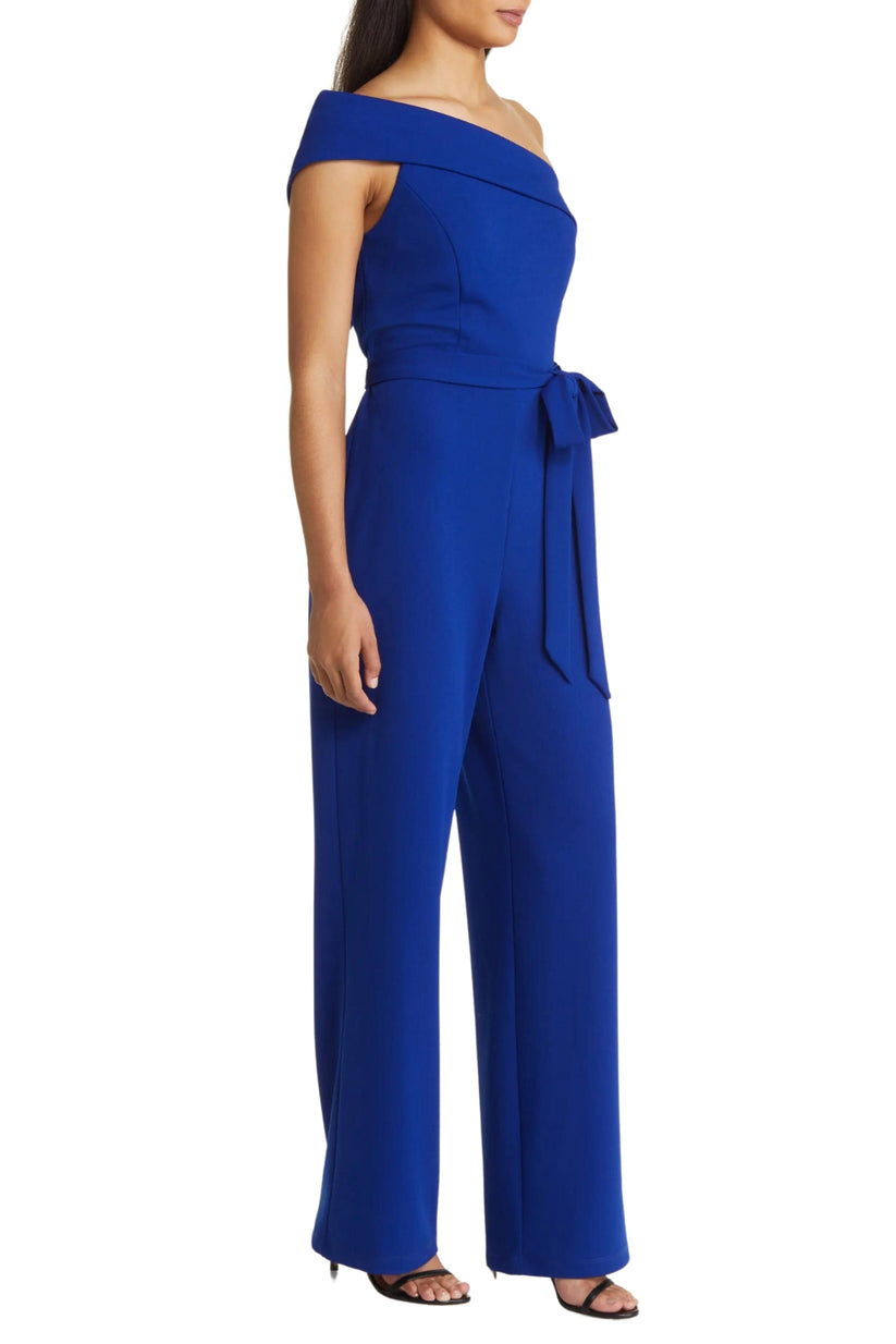 Jumpsuit Long Formal Belted Jumpsuit   COBALT