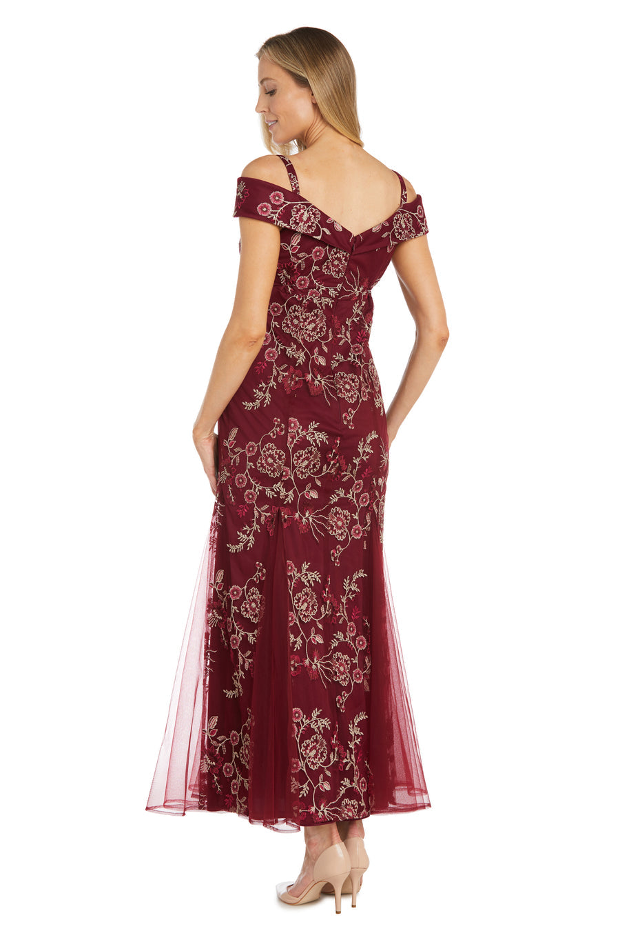 R&M Richards 2699 Long Formal Floral Evening Dress