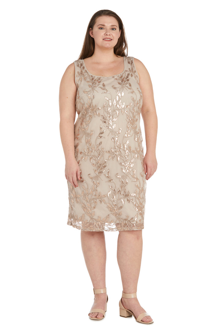 Mother of the Bride Dresses Plus Size Two Piece Short Jacket Dress Champagne