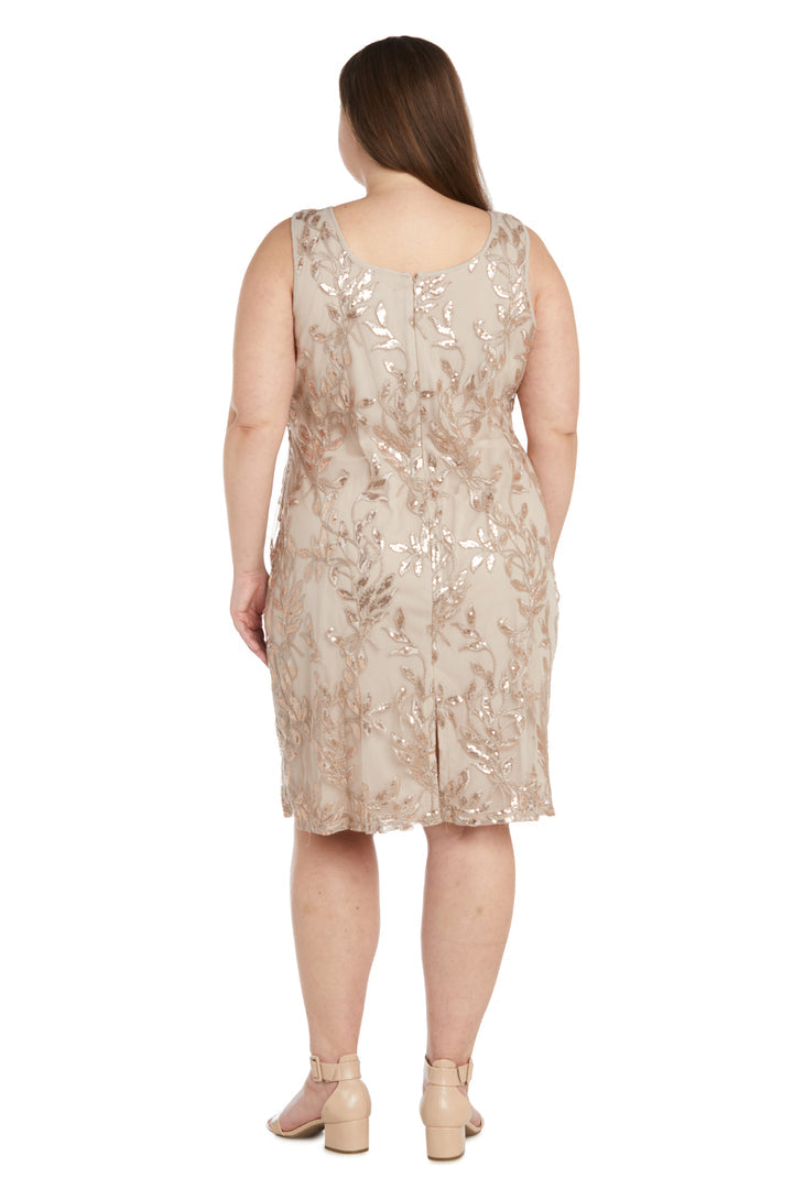 Mother of the Bride Dresses Plus Size Two Piece Short Jacket Dress Champagne