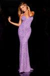 Prom Dresses Prom Fitted Sequin Formal Long Dress Lilac