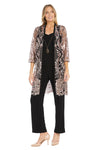 Pant Suit Long Sequin Formal Lace Pant Suit Rose/Black