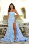 Prom Dresses Iridescent Sequins Formal Prom Long Dress Iridescent Light Blue