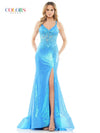 Colors 2848 Colors Long Spaghetti Strap Prom Dress