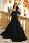 Prom Dresses Feather Formal Prom Long Ball Gown Black