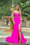 Prom Dresses Formal Fitted Prom Long Dress Fuchsia