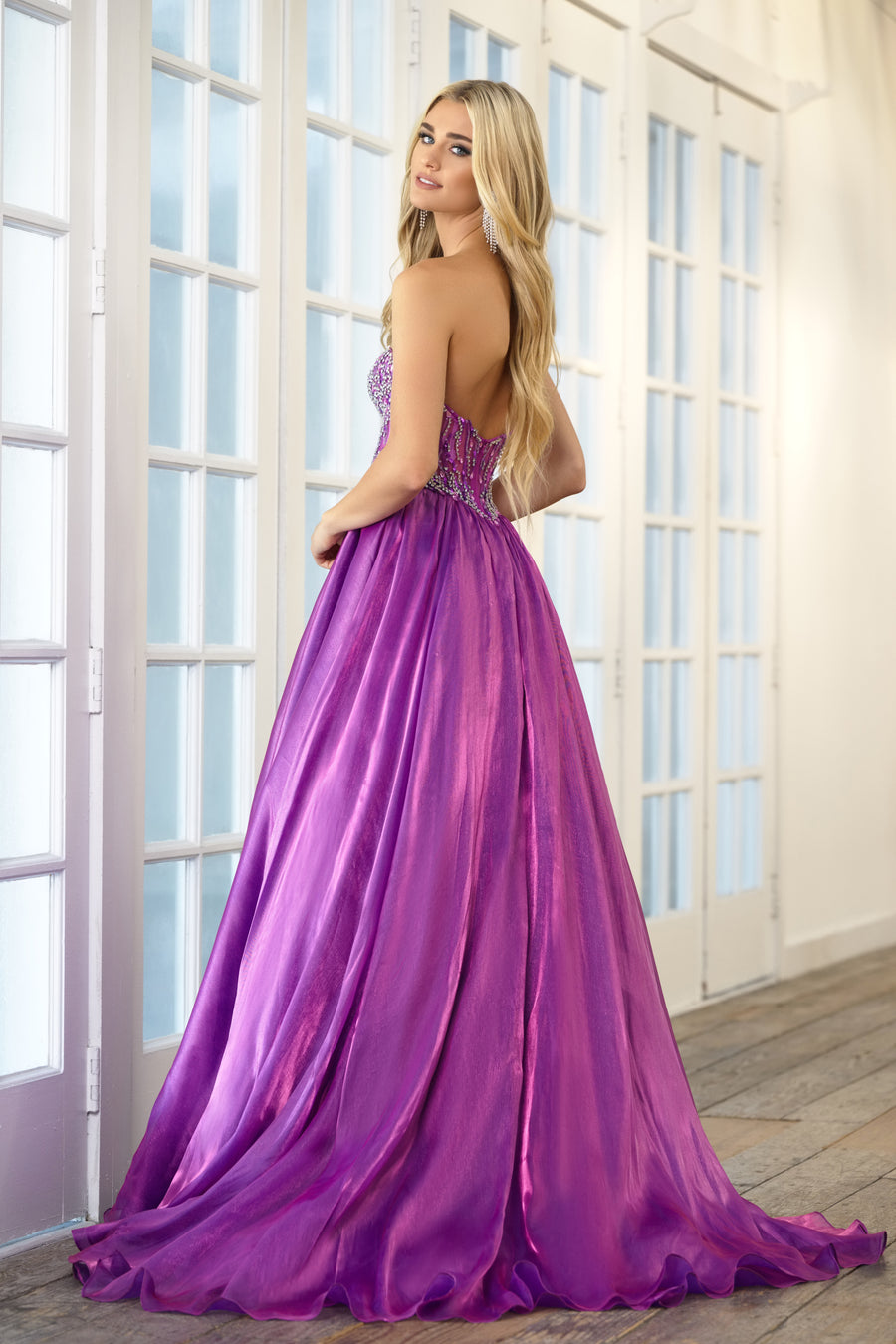 Prom Dresses Long Prom Formal Ball Gown Iridescent Purple