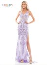 Prom Dresses Long Sleeveless Glitter Prom Dress Purple