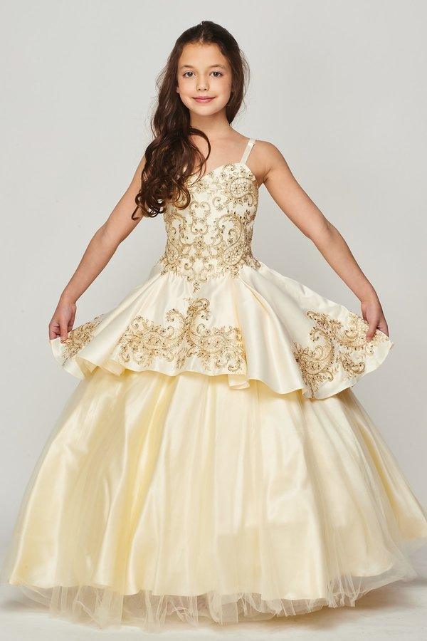 3 Piece Style Ball Gown Flower Girl Dress - The Dress Outlet