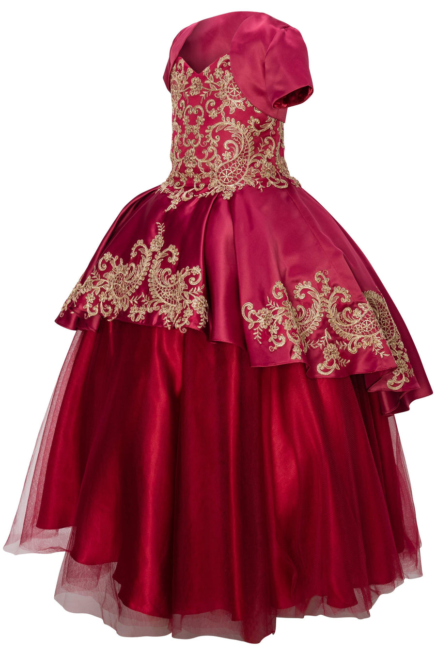 3 Piece Style Ball Gown Flower Girl Dress - The Dress Outlet Cinderella Couture