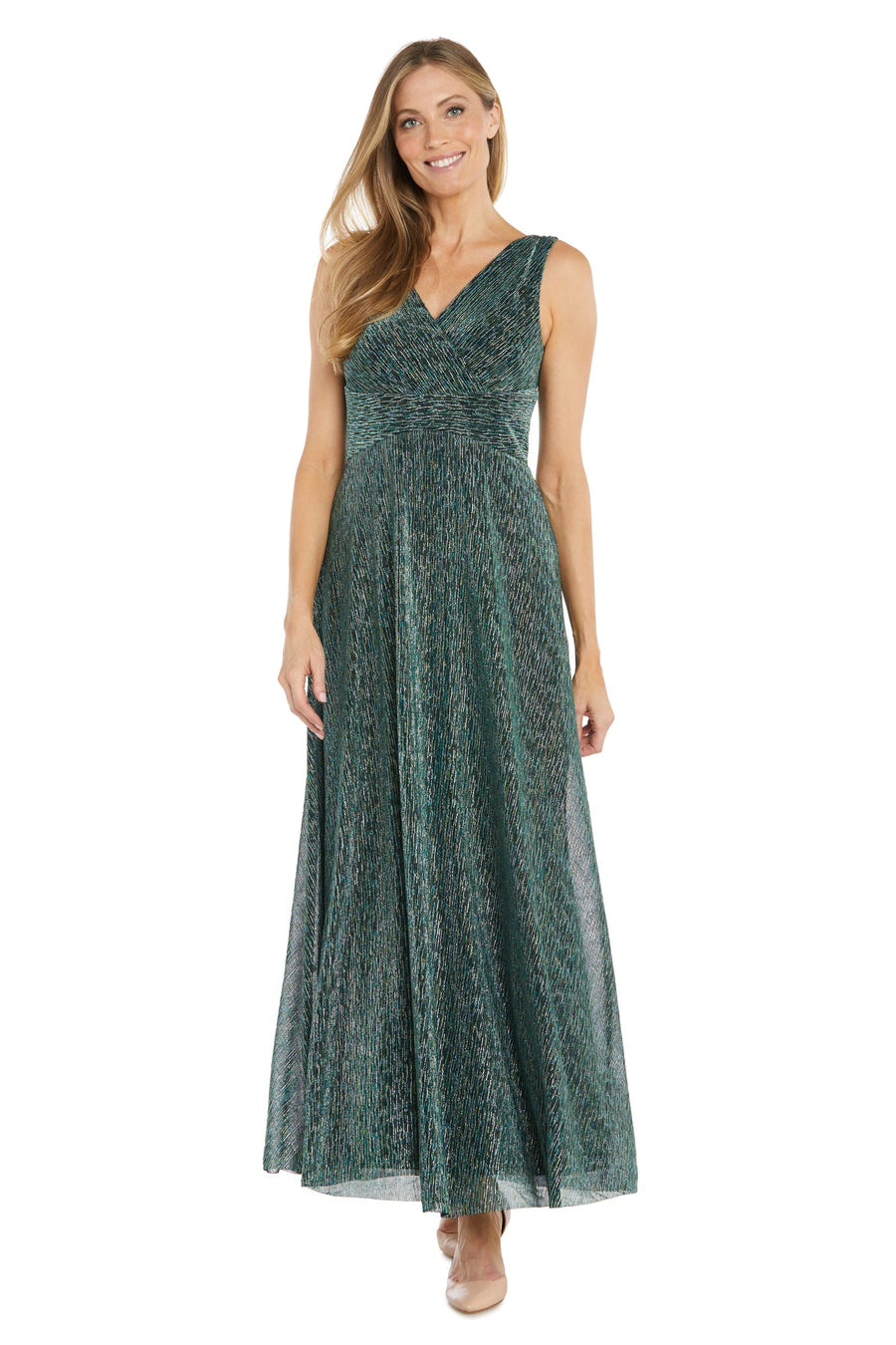 Formal Dresses Long Evening Gown Metallic Formal Dress Green