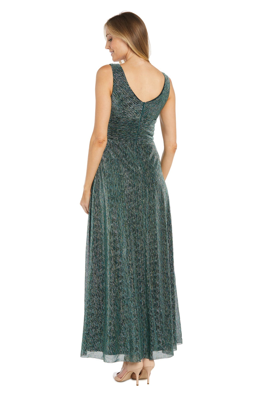 Formal Dresses Long Evening Gown Metallic Formal Dress Green