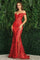 Prom Dresses Long Formal Glitter Print Mermaid Prom Dress Red