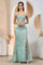 Prom Dresses Long Formal Glitter Print Mermaid Prom Dress Sage