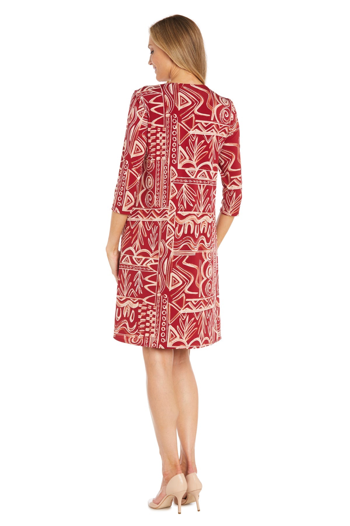 Mother of the Bride Dresses Short Print Mother of the Bride Jacket Dress Paprika