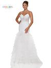 Prom Dresses Long Spaghetti Strap Mermaid Prom Dress White