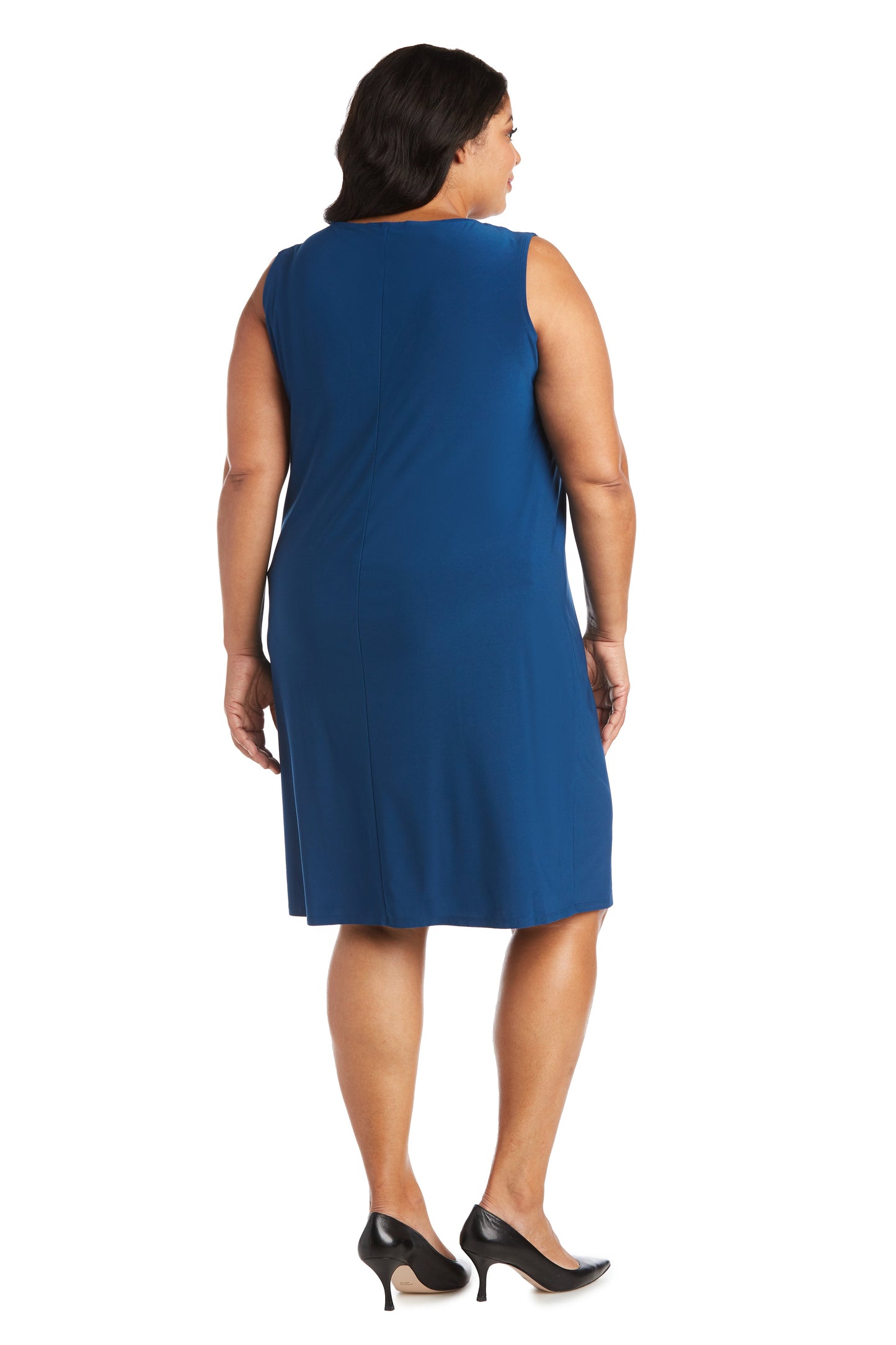 R&M Richards Plus Size Short Jacket Dress Peacock