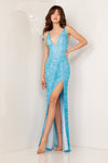 Prom Dresses Fitted Formal Long Prom Dress Unicorn Blue