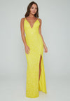 Prom Dresses Fitted Formal Long Prom Dress Yellow