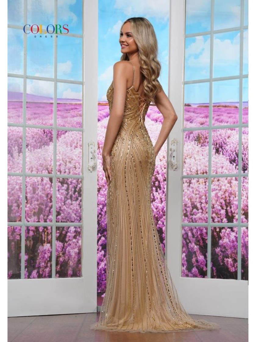 Prom Dresses Evening Formal Fitted Long Prom Dress Gold