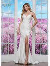 Prom Dresses Fitted Formal Long Evening Prom Dress Off White