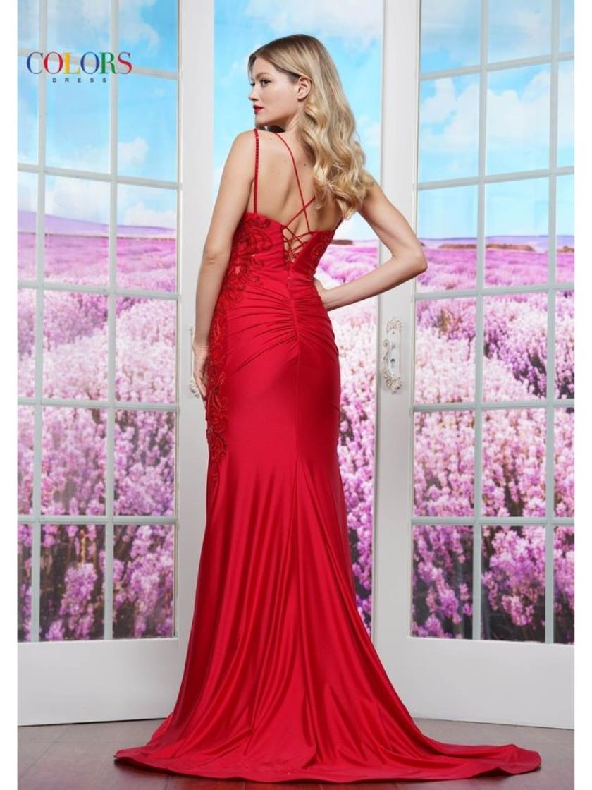 Prom Dresses Fitted Formal Long Evening Prom Dress Red